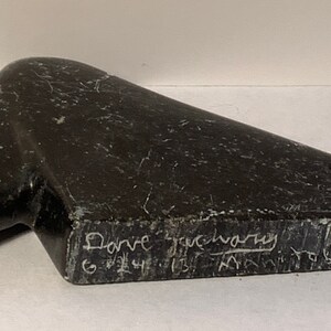 Dave Zachary, Inuit Eskimo soapstone Art carving, MUSKOX 3X2X1 image 6