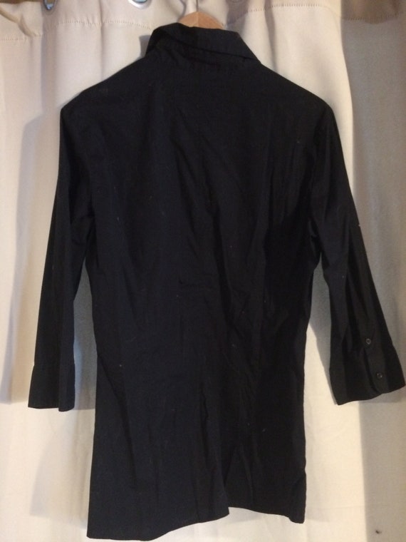 Women, girls:blouse/shirt, Long black cotton , si… - image 3