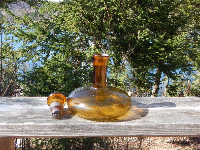Download Blenko style liquor decanter or vase : hand-blown Amber ... Yellowimages Mockups