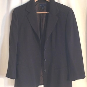 Anne Klein II Wool Jacket: Women's Size 8 Petite, Brown