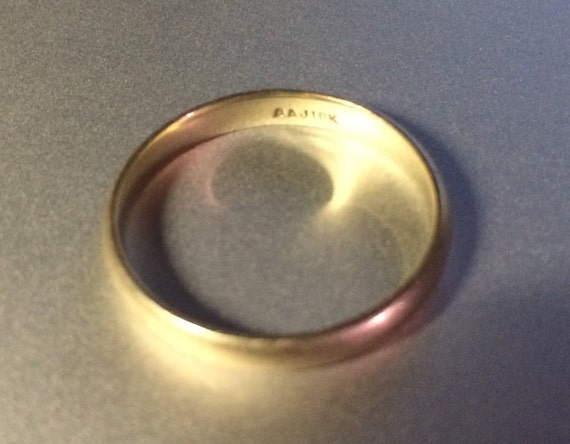 RING Vintage 10k Solid GOLD Ring Band Wedding AAJ Size 11 Etsy