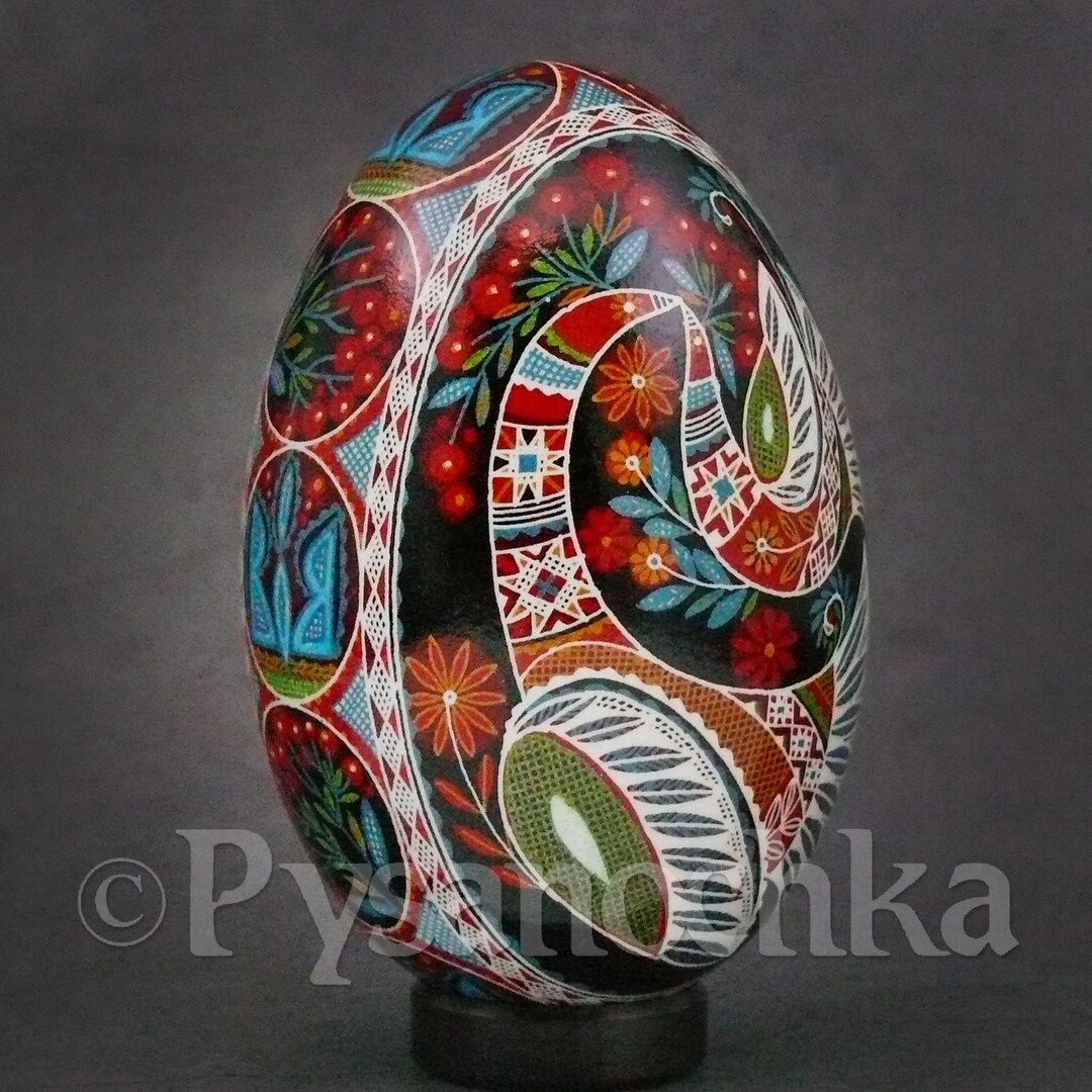 Pysanka Real Ukrainian Goose Easter Egg Best by Halyna Pisanki Osterei ...