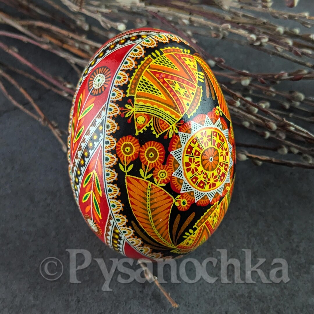 Pysanka Real Ukrainian Goose Easter Egg Best by Halyna Pisanki Osterei ...