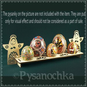 Real plywood pysanka display stand for 5 Chicken or Goose Easter Egg. Pysanky (Angels) Gift Pisanki Osterei. A great gift for a collector