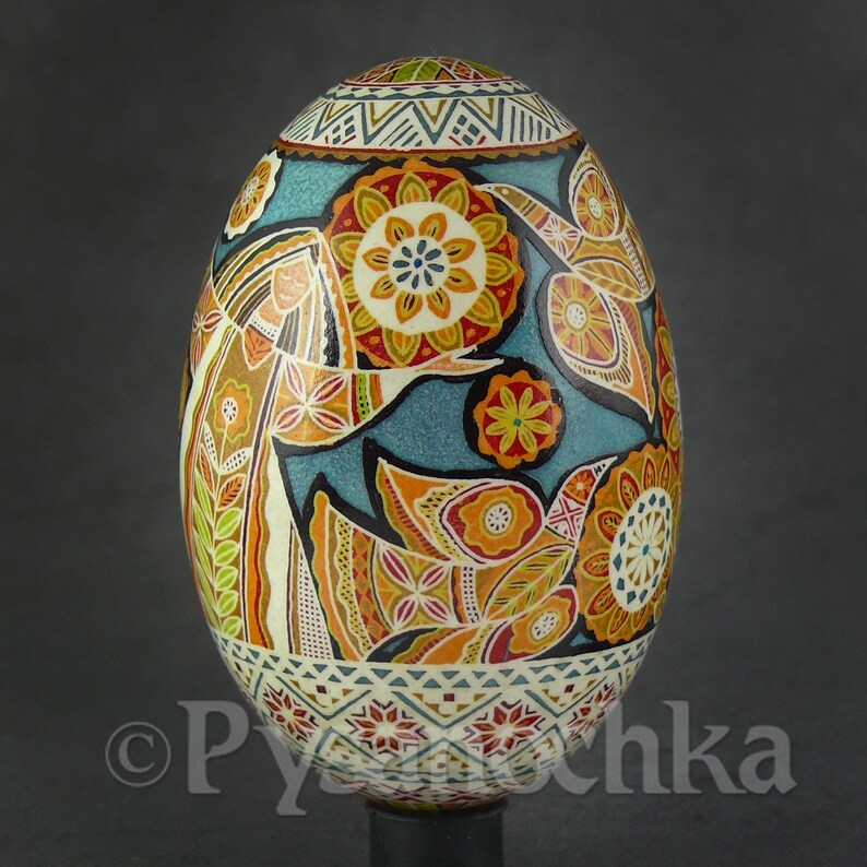 Pysanka Real Ukrainian Goose Easter Egg Best by Halyna Pisanki Osterei ...