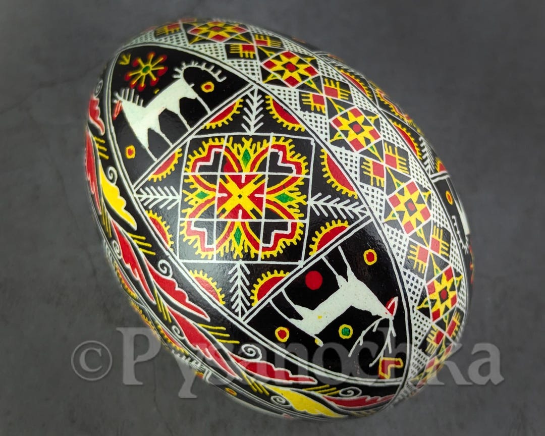 Pysanka Real Ukrainian Goose Easter Egg Best Pisanki Osterei Handmade ...