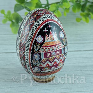 Pysanka Real Ukrainian Goose Easter Egg Best Pisanki Osterei handmade Best gift idea Decorative painted gifts Pysanky