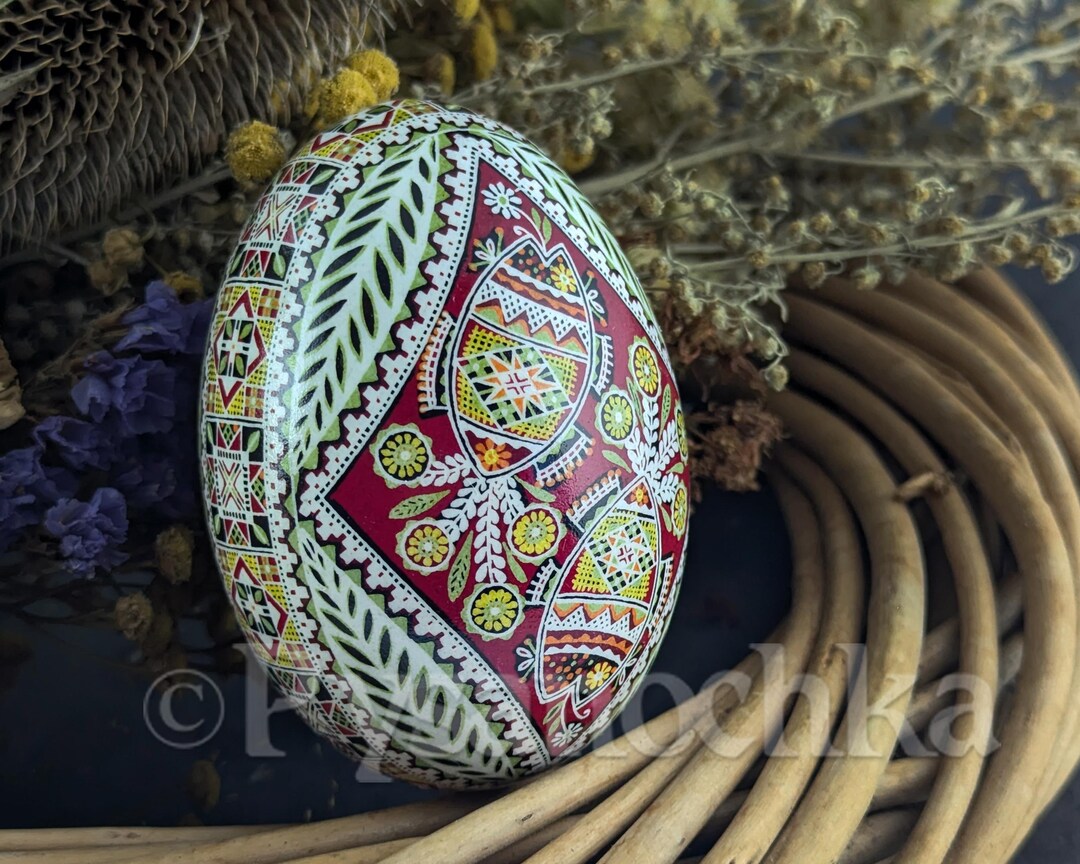 Pysanka Real Ukrainian Goose Easter Egg Best by Halyna Pisanki Osterei ...