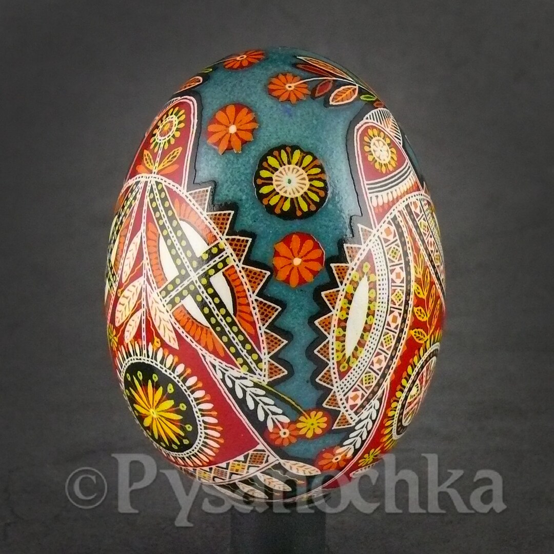 Pysanka Real Ukrainian Goose Easter Egg Best by Halyna Pisanki Osterei ...
