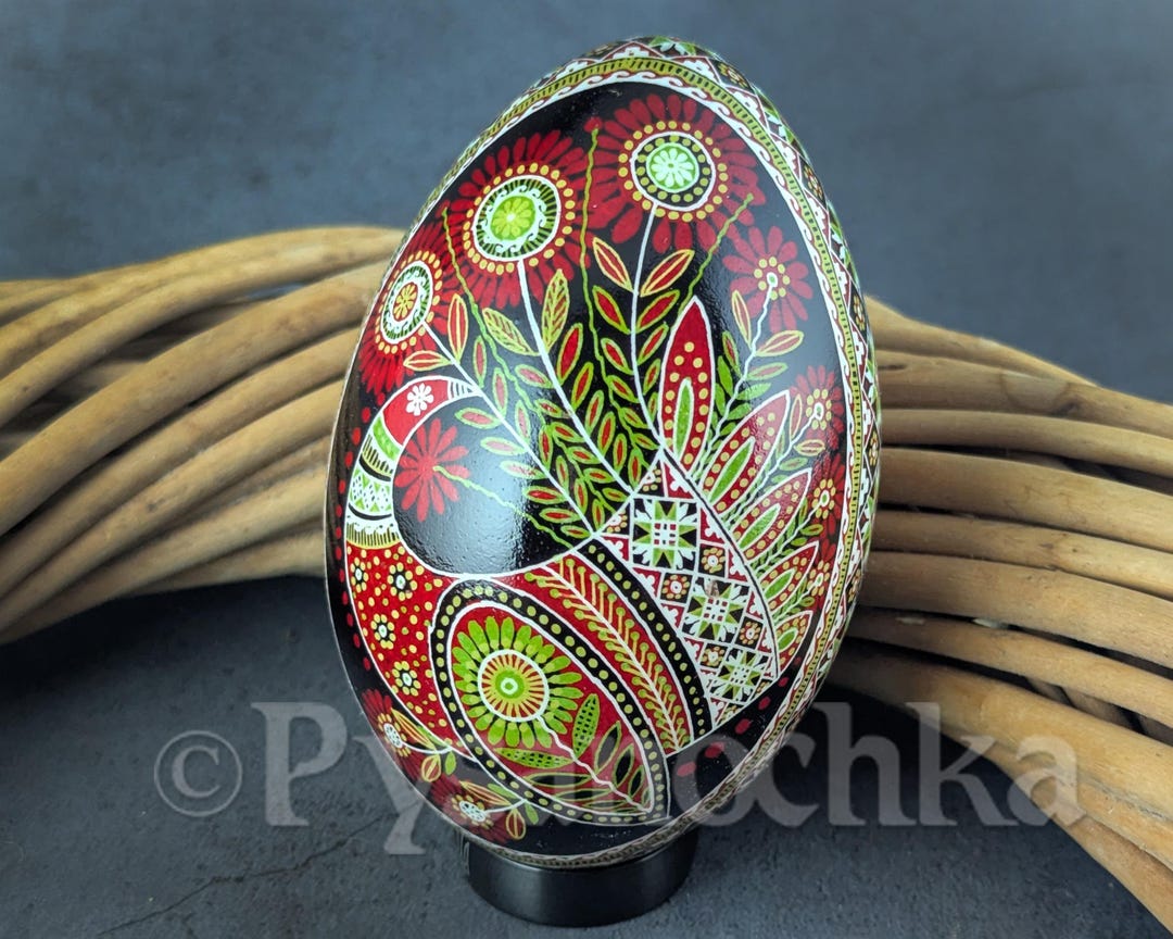 Pysanka Real Ukrainian Goose Easter Egg Best by Halyna Pisanki Osterei ...