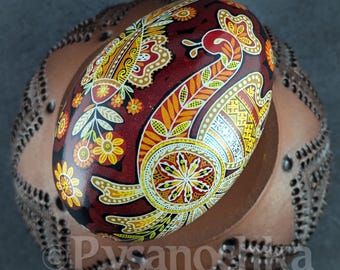 Pysanka Real Ukrainian Goose Easter Egg Best by Halyna Pisanki Osterei handmade Best gift idea Decorative painted gifts Pysanky
