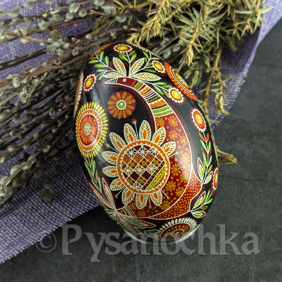 Pysanka Real Ukrainian Goose Easter Egg Best by Halyna Pisanki Osterei ...