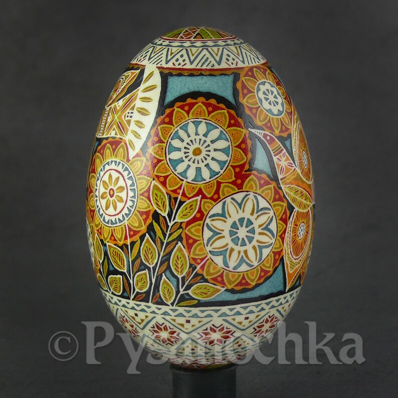 Pysanka Real Ukrainian Goose Easter Egg Best by Halyna Pisanki Osterei ...