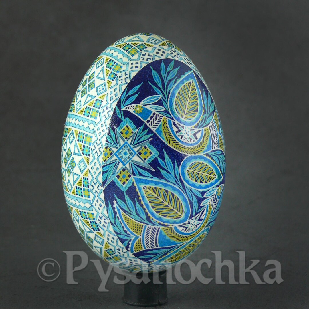 Pysanka Real Ukrainian Goose Easter Egg Best by Halyna Pisanki Osterei ...