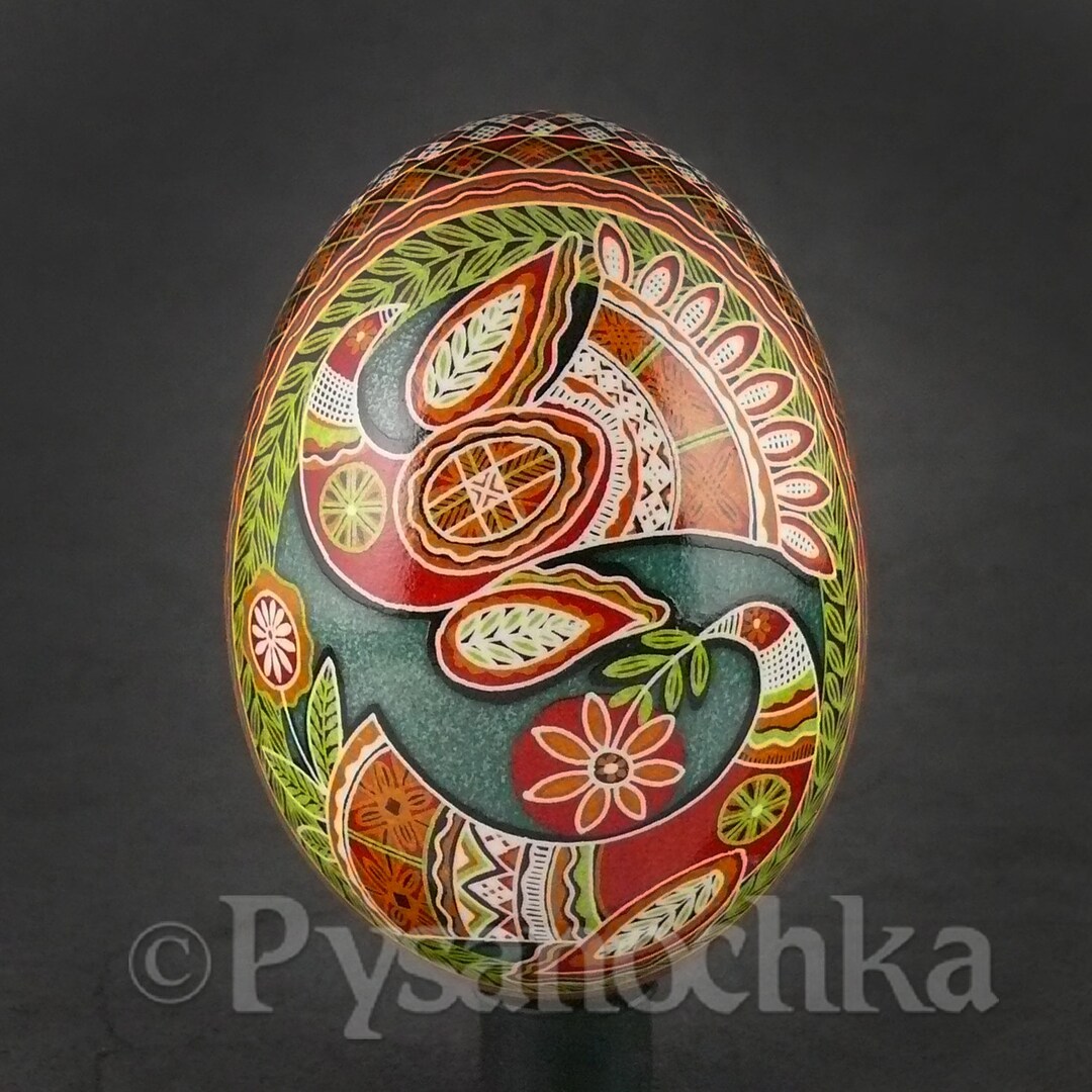 Pysanka Real Ukrainian Goose Easter Egg Best by Halyna Pisanki Osterei ...