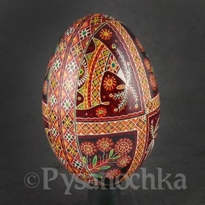 Pysanka Real Ukrainian Goose Easter Egg Best by Halyna Pisanki Osterei handmade Best gift idea Decorative painted gifts Pysanky