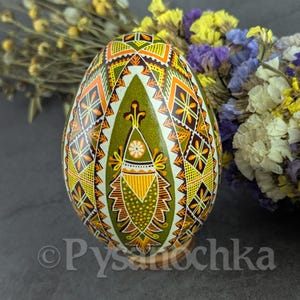 Pysanka Real Ukrainian Goose Easter Egg Best Pisanki Osterei handmade Best gift idea Decorative painted gifts Pysanky