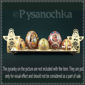 Espositore pysanka in vero compensato per 5 uova di Pasqua di gallina o oca. Pysanky (Angeli) Un grande regalo per un collezionista