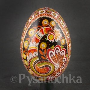 Pysanka Real Ukrainian Goose Easter Egg Best by Halyna Pisanki Osterei handmade Best gift idea Decorative painted gifts Pysanky