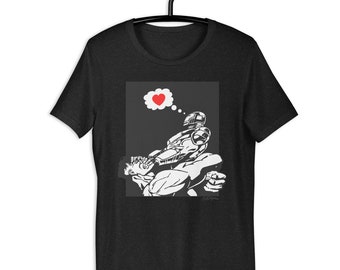 Camiseta unisex de manga corta "Amor prohibido" de Mr Pilgrim