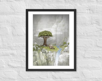 Framed Artist Print "Tree of Wisdom" by Mr Pilgrim