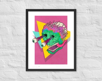 Framed artist print "Speed Demon" poster art by Mr Pilgrim