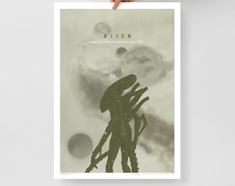 Alien 1979 Poster Art (Sepia) by Mr Pilgrim