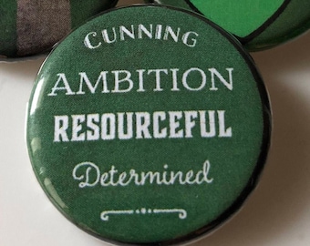 Snake House Wizard Student Characteristics Cunning Ambition Resourceful Determined Green Wizard School Pins Buttons Magnets Gift Keychain