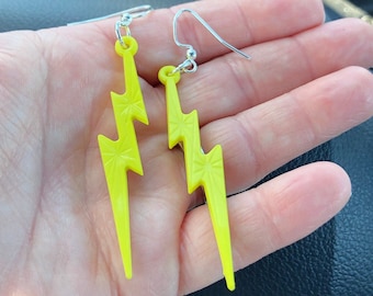 Electric Cosplay Jewelry Lightning Bolt Dangle Earrings Cosplay Earrings Hypoallergenic Rave Earrings