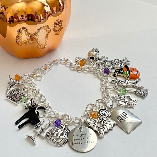 Just a Bunch of Hocus Pocus Charm Bracelet Halloween Bracelet