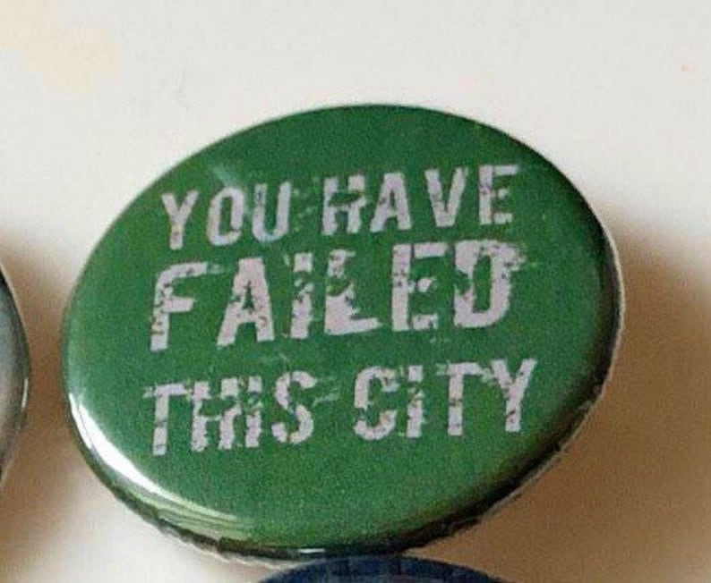 You Have Failed This City Green Archer Emerald Bowman Super Hero Bow and Arrow Comics Pin Button Magnet Keychain Geek Gift Fandom Gift image 2