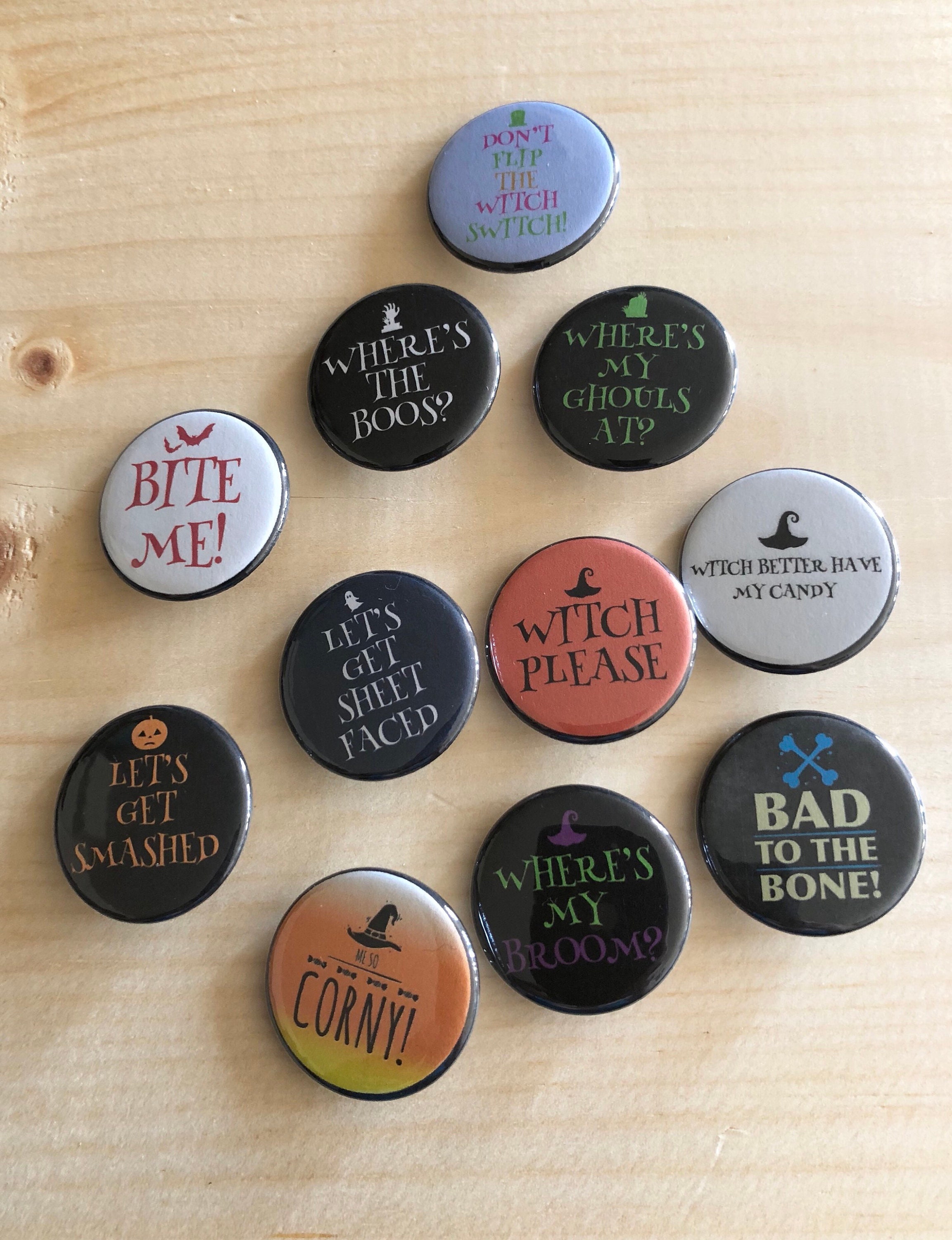 Halloween Pins Basic Witch Pinback Button  Pin Witch Gifts