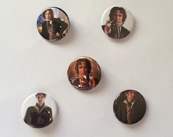 8th Doctor Who Set: Pins, Magnets, Keychains