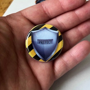 Badger Wizard House Prefect PinBack Button Magnet Keychain Wizard School Geeky Gift