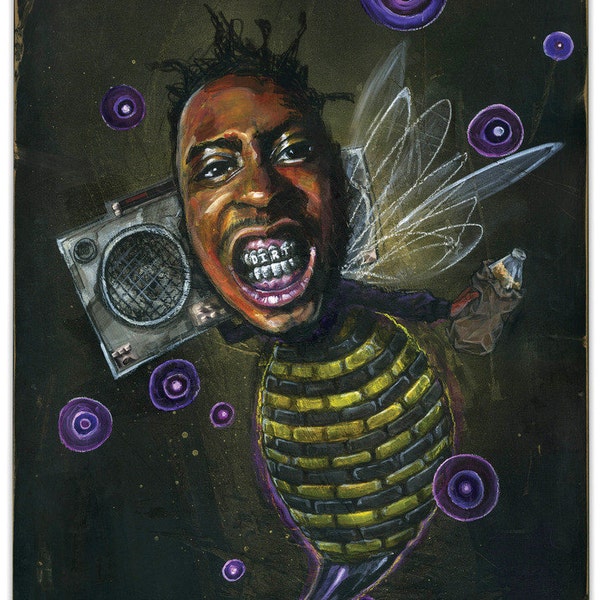 Ol Dirty Bastard - Wu Tang - "O.D. Bee" Swartz Brothers Art Print
