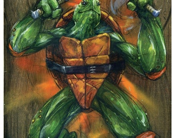 Ninja Turtles Art Prints - TMNT Poster Art - Wall Art - Wall Decor "Ninja Turtles" por Swartz Brothers Art