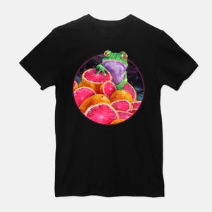 Grapefruits and Gorgonzola T-shirt and Tank by Black Ink Art - Frog Shirt - Wearable Art - Surreal Art