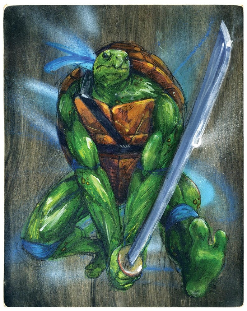 leonardo teenage mutant ninja turtles kunstdruck etsy