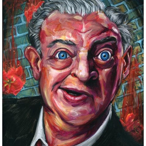 Rodney Dangerfield portrait -  "No Respect"~ Wall Art - Wall Decor - Art Poster print - by Swartz Brothers Art