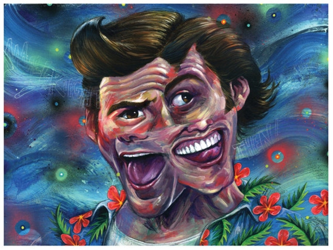 Jim Carrey Art Print Celebrity tableau Art mural Wall Etsy