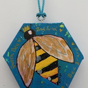 Hand painted Queen Bee Ornament