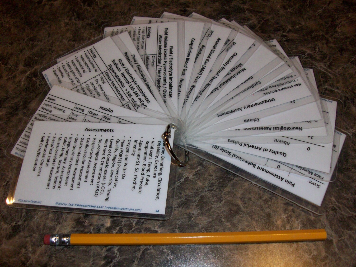 Medium Nurse Cards Handy Pocket Reference for Nursing - Etsy