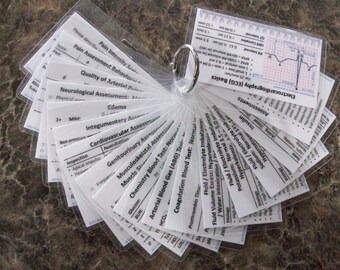 Small Nurse Cards, handy pocket reference for Nursing Students