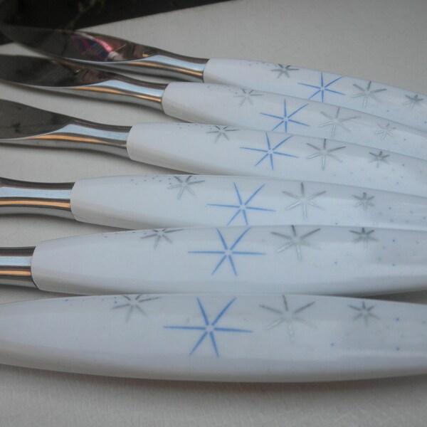 Mode Danish Atomic Steak Knives by Regent Sheffield Set of 6 in box