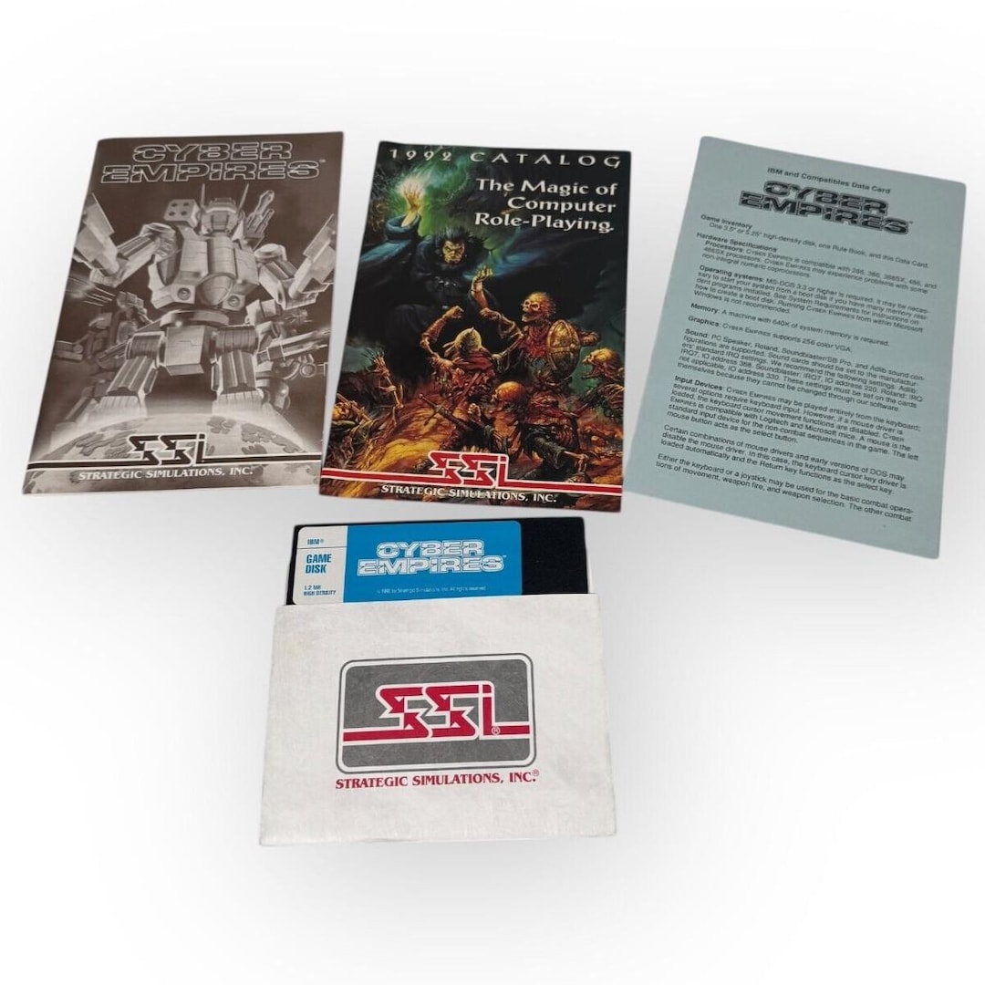 Cyber Empires Ssi Strategy Game for Ibm Pc Ms-dos 5.25