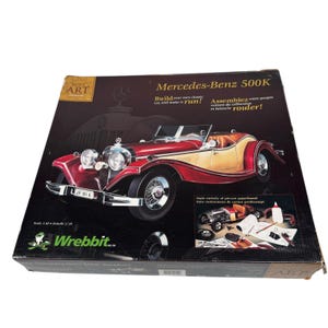 Rompecabezas 3D del Mercedes-Benz 500K Roadster de Wrebbit, escala 1:18, kit de cartón, caja abierta