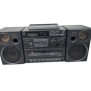 Vintage Panasonic Rx-Dt680 Stereo System S-Xbs Bi-Wiring Dual Cassette Cd (Read)