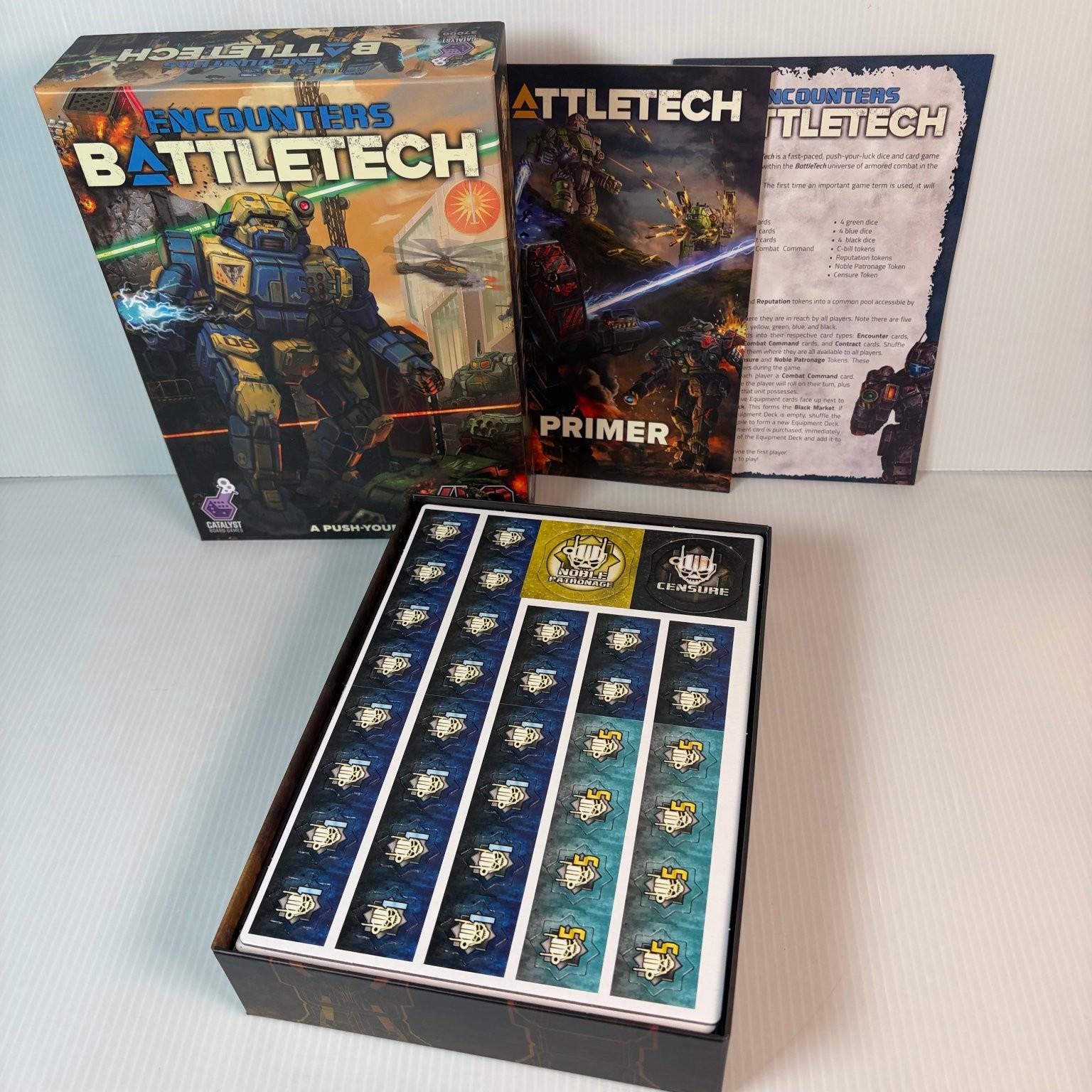 Battletech Encounters Catalyst Game Labs Dice & Card Game Unpunched ...