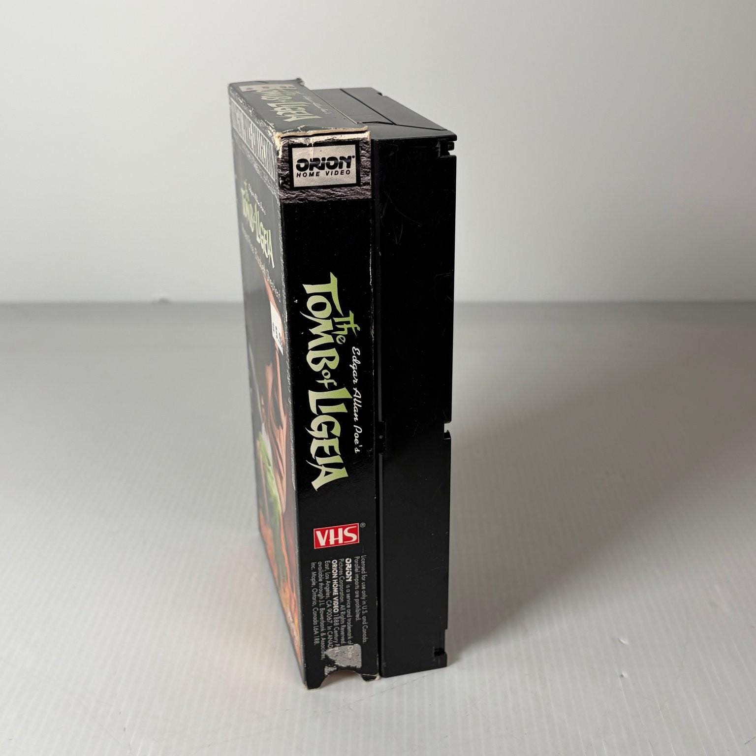 The Tomb of Ligeia VHS 1964 Horror Vincent Price Collection Orion Home ...
