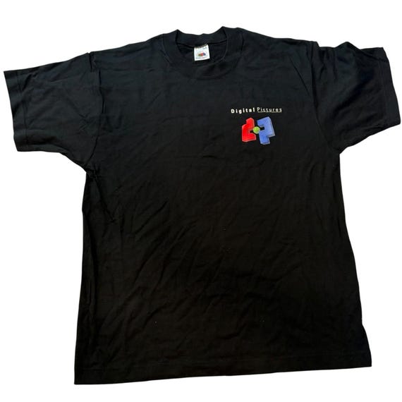 Vintage Digital Pictures Promo Shirt FMV Publisher of Night Trap Sega CD